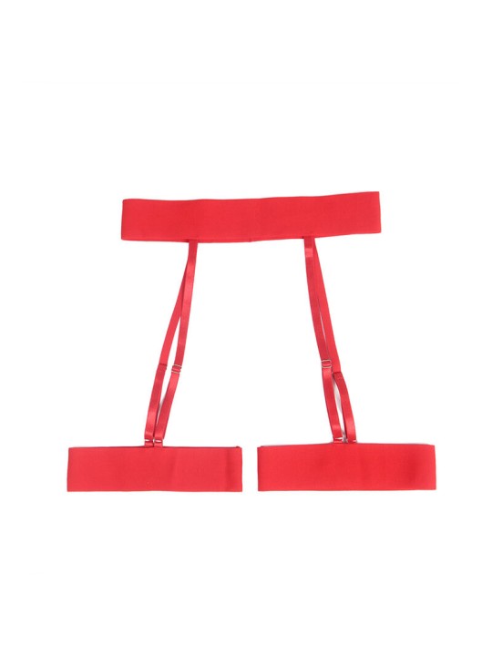 SUBBLIME 954338 SUJETADOR TANGA LIGUEROS ESTAMPADO DE CORAZONES ROJO L XL