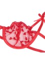SUBBLIME 954338 SUJETADOR TANGA LIGUEROS ESTAMPADO DE CORAZONES ROJO L XL