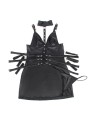 SUBBLIME 954406 VESTIDO BONDAGE DE CUERO NEGRO S M