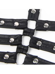 SUBBLIME 954406 VESTIDO BONDAGE DE CUERO NEGRO S M