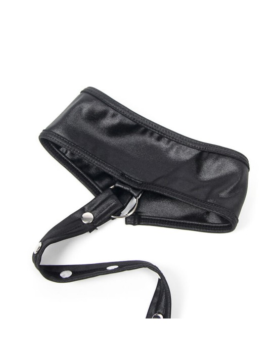 SUBBLIME 954406 VESTIDO BONDAGE DE CUERO NEGRO S M