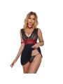 SUBBLIME 954420 VESTIDO BONDAGE DE ENCAJE NEGRO S M
