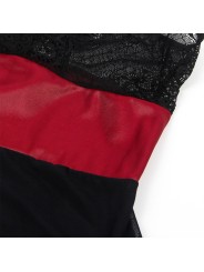 SUBBLIME 954420 VESTIDO BONDAGE DE ENCAJE NEGRO S M