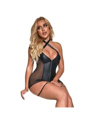 SUBBLIME 954444 VESTIDO SEXY DE REJILLA CUERO NEGRO S M