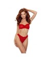 PASSION CATILLA SET TANGA TOP ROJO S M