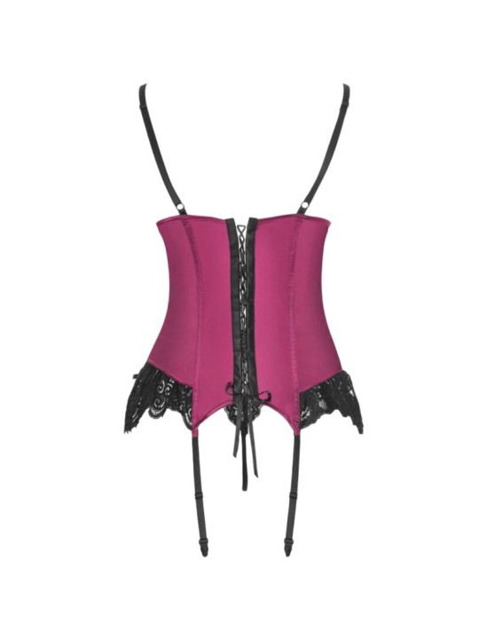 LIVCO CORSETTI FASHION AGRAFENA CF 90436 CORSET TANGA BURDEOS S M