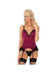 LIVCO CORSETTI FASHION AGRAFENA CF 90436 CORSET TANGA BURDEOS L XL