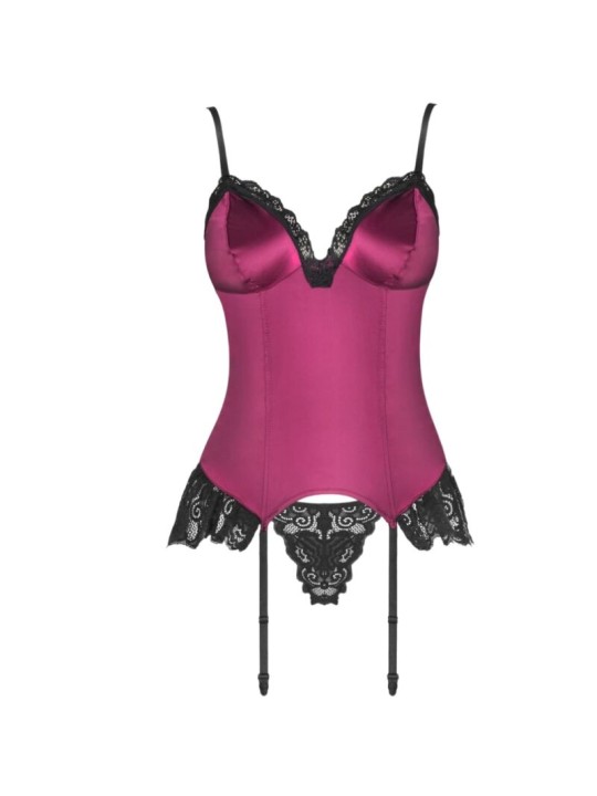 LIVCO CORSETTI FASHION AGRAFENA CF 90436 CORSET TANGA BURDEOS L XL