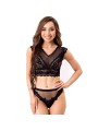 LIVCO CORSETTI FASHION ELIN LC 20212 SUJETADOR PANTIES NEGRO S M