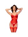 CHILIROSE CR 4845 CORSET Y MEDIAS ROJO S