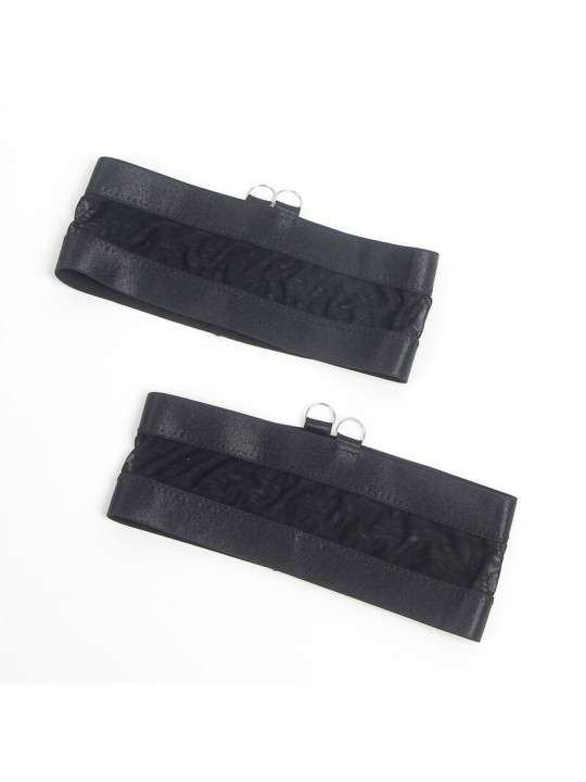 SUBBLIME 955236 SET SUJETADOR CON LIGUERO BONDAGE NEGRO S M