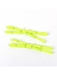 SUBBLIME 955274 SET SUJETADOR CON COLLAR Y DETALLES PARA PIERNAS VERDE FLUORESCENTE S M