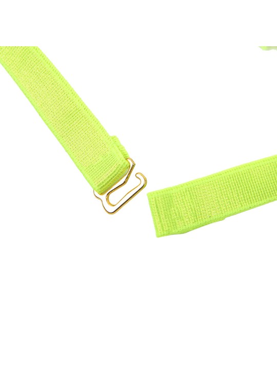 SUBBLIME 955281 SET SUJETADOR CON COLLAR Y DETALLES PARA PIERNAS VERDE FLUORESCENTE L XL