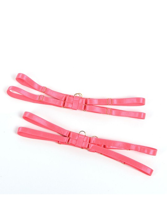 SUBBLIME 955298 SET SUJETADOR CON COLLAR Y DETALLES PARA PIERNAS ROSA FLUORESCENTE S M