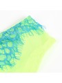 SUBBLIME 955311 SET SUJETADOR CON ENCAJE Y LIGUEROS VERDE Y AZUL S M
