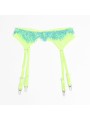 SUBBLIME 955311 SET SUJETADOR CON ENCAJE Y LIGUEROS VERDE Y AZUL S M