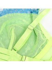 SUBBLIME 955328 SET SUJETADOR CON ENCAJE Y LIGUEROS VERDE Y AZUL L XL