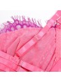 SUBBLIME 955359 SET SUJETADOR CON ENCAJE Y LIGUEROS ROSA Y MORADO S M