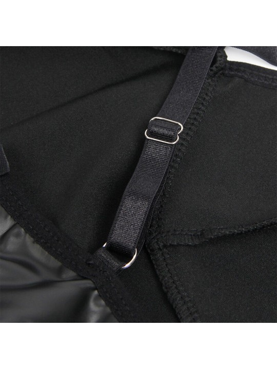 SUBBLIME 955373 VESTIDO CON TIRANTES DE CUERO NEGRO S M