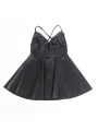 SUBBLIME 955380 VESTIDO CON TIRANTES DE CUERO NEGRO L XL