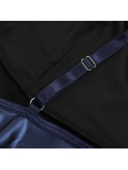 SUBBLIME 955410 VESTIDO CON TIRANTES DE CUERO AZUL S M