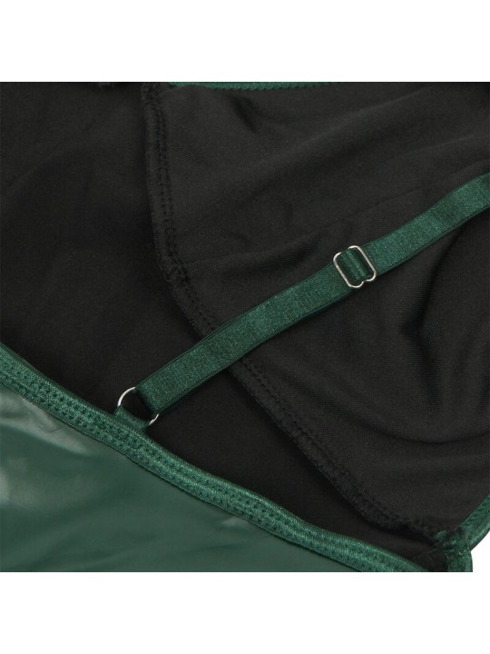 SUBBLIME 955434 VESTIDO CON TIRANTES DE CUERO VERDE S M