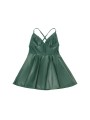 SUBBLIME 955441 VESTIDO CON TIRANTES DE CUERO VERDE L XL