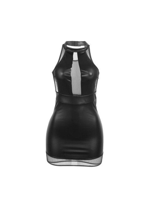 SUBBLIME 955472 VESTIDO CUELLO HALTER CON TRANSPARENCIAS NEGRO S M