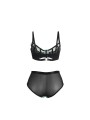 SUBBLIME 955557 CONJUNTO SUJETADOR CON CREMALLERA DE MALLA DE CHAROL VERDE S M