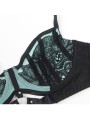 SUBBLIME 955557 CONJUNTO SUJETADOR CON CREMALLERA DE MALLA DE CHAROL VERDE S M