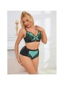 SUBBLIME 955557 CONJUNTO SUJETADOR CON CREMALLERA DE MALLA DE CHAROL VERDE S M