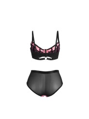 SUBBLIME 955588 CONJUNTO SUJETADOR CON CREMALLERA DE MALLA DE CHAROL ROSA L XL