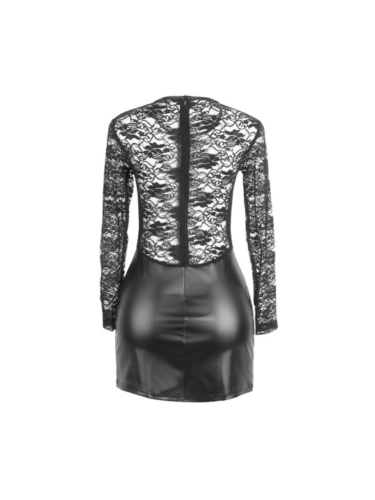 SUBBLIME 955595 VESTIDO DE MANGA LARGA CON ENCAJE NEGRO S M