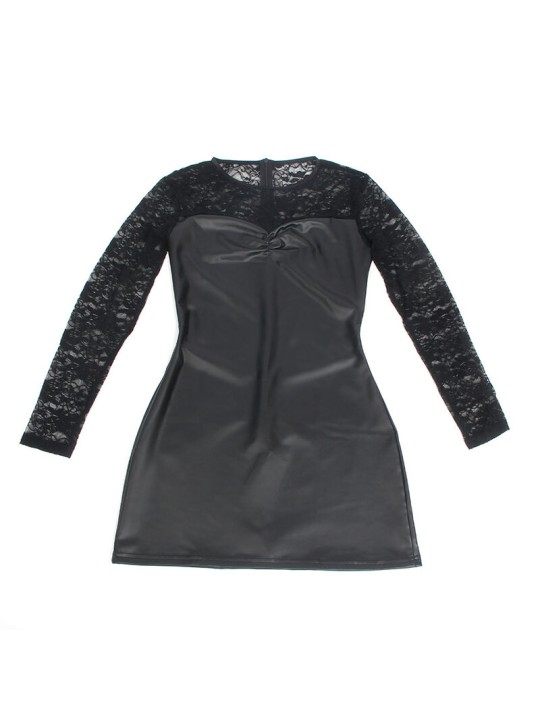 SUBBLIME 955595 VESTIDO DE MANGA LARGA CON ENCAJE NEGRO S M