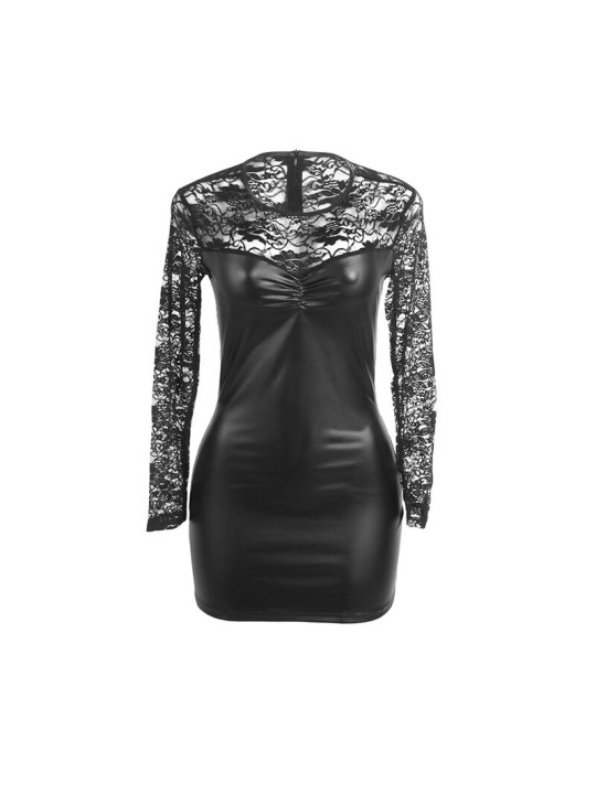 SUBBLIME 955601 VESTIDO DE MANGA LARGA CON ENCAJE NEGRO L XL