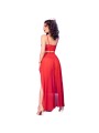 CHILIROSE CR 4850 SET TOP ROJO Y LEGGINS CON COMPLEMENTOS DORADOS S