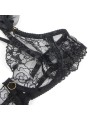 SUBBLIME 957483 CONJUNTO SUJETADOR Y LIGA DE ENCAJE NEGRO S M