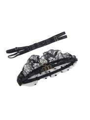 SUBBLIME 957483 CONJUNTO SUJETADOR Y LIGA DE ENCAJE NEGRO S M