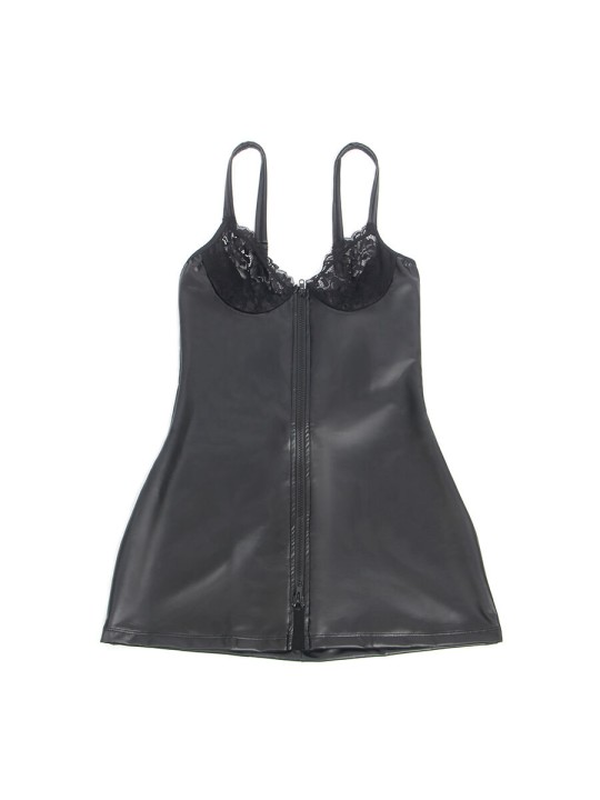 SUBBLIME 957568 VESTIDO DE CUERO CON CREMALLERA NEGRO S M