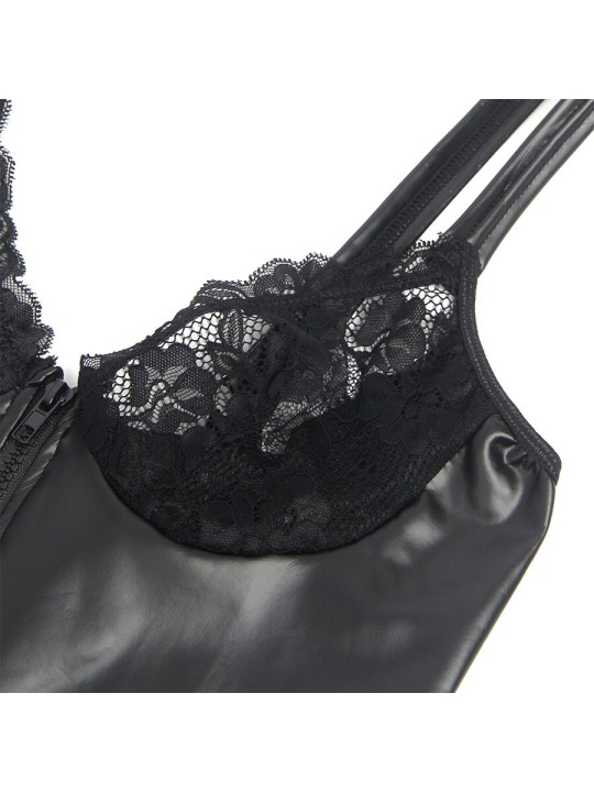 SUBBLIME 957568 VESTIDO DE CUERO CON CREMALLERA NEGRO S M