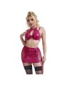 SUBBLIME 957605 CONJUNTO SUJETADOR Y FALDA DE CUERO ROJO S M