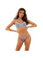SUBBLIME 957629 CONJUNTO SUJETADOR Y PANTIES CON BORDADOS DE FLORES CELESTE S M