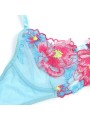 SUBBLIME 957643 CONJUNTO SUJETADOR Y LIGUERO CON BORDADOS DE FLORES ROSAS S M