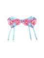 SUBBLIME 957643 CONJUNTO SUJETADOR Y LIGUERO CON BORDADOS DE FLORES ROSAS S M
