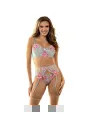 SUBBLIME 957643 CONJUNTO SUJETADOR Y LIGUERO CON BORDADOS DE FLORES ROSAS S M