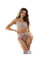 SUBBLIME 957643 CONJUNTO SUJETADOR Y LIGUERO CON BORDADOS DE FLORES ROSAS S M