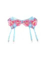 SUBBLIME 957643 CONJUNTO SUJETADOR Y LIGUERO CON BORDADOS DE FLORES ROSAS S M