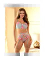 SUBBLIME 957643 CONJUNTO SUJETADOR Y LIGUERO CON BORDADOS DE FLORES ROSAS S M