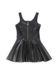 SUBBLIME 957667 VESTIDO DE CUERO CON CREMALLERA DE CORAZON NEGRO S M