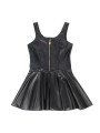 SUBBLIME 957667 VESTIDO DE CUERO CON CREMALLERA DE CORAZON NEGRO S M